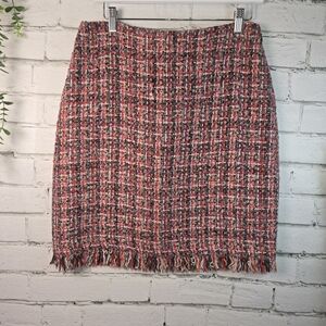 Talbots Multicolor Tweed Pencil Skirt